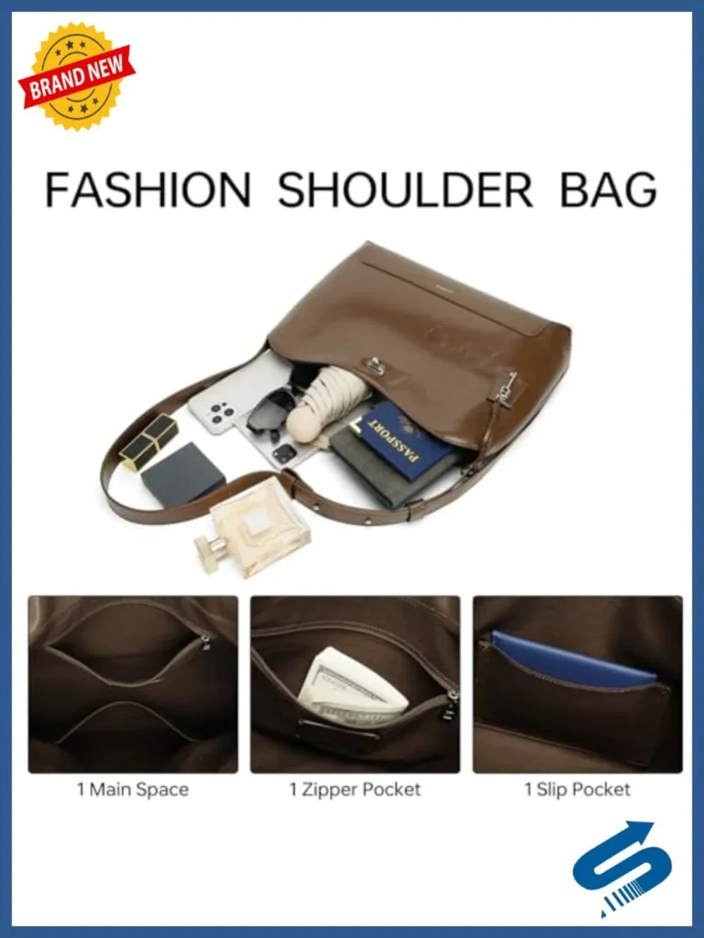 Genuine Leather Hobo Bag Women's Shoulder Bag Designer Work Tote Adjustable